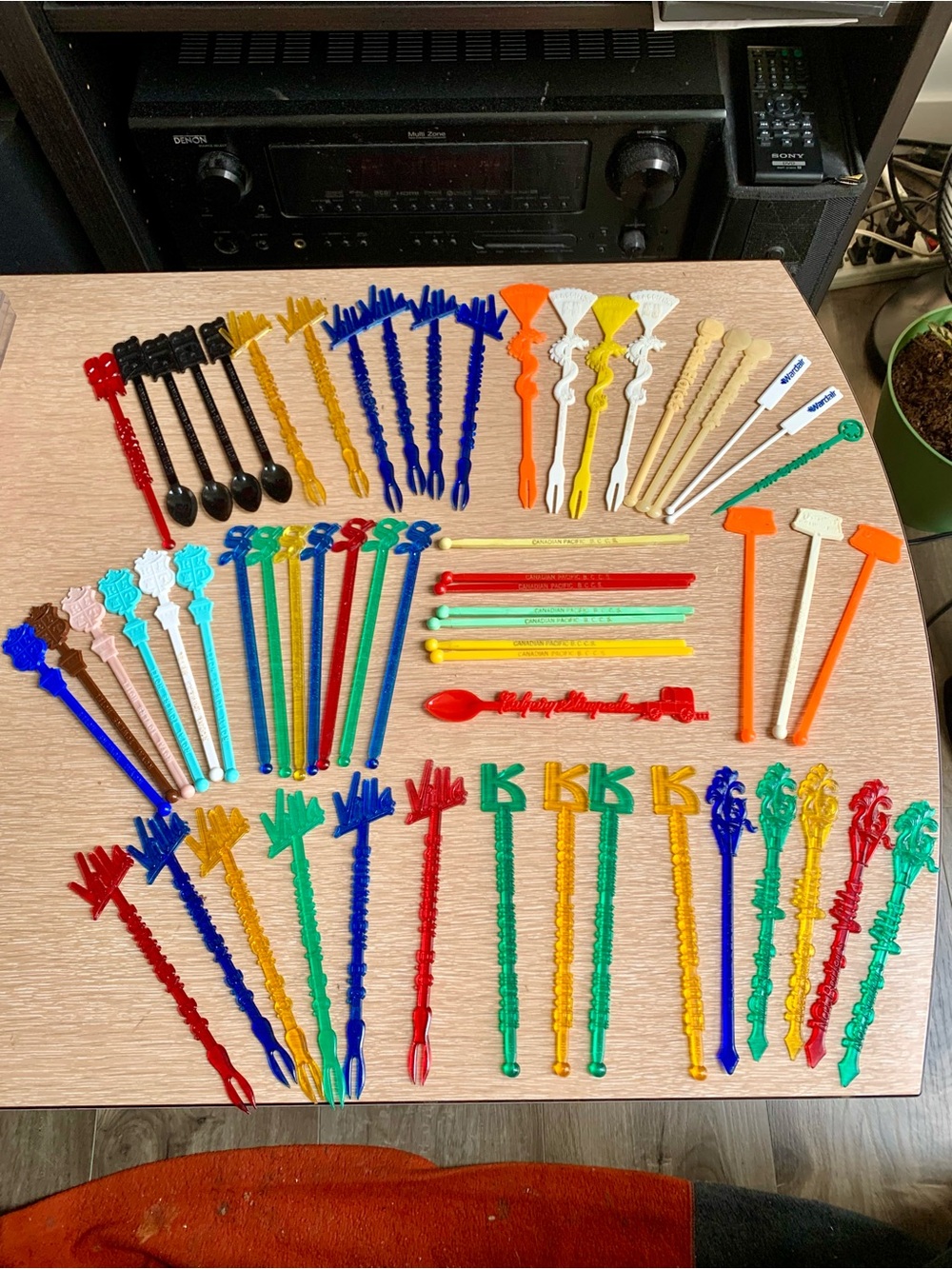 60 Vintage Canadian Swizzle Stick Lot